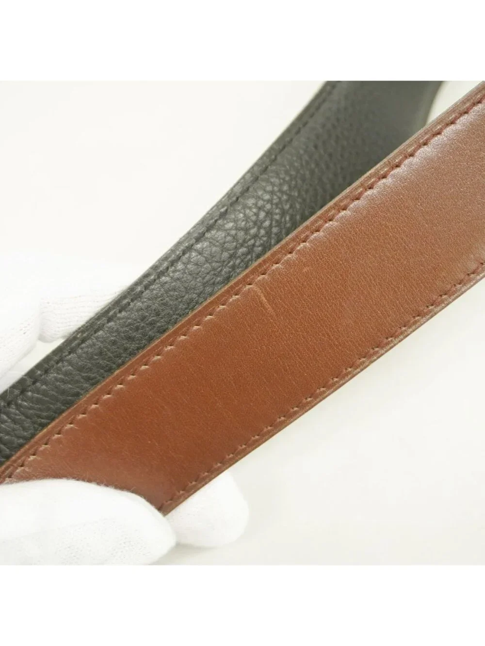 Hermes Belt Constance Togo Box Calf Black Brulee Silver